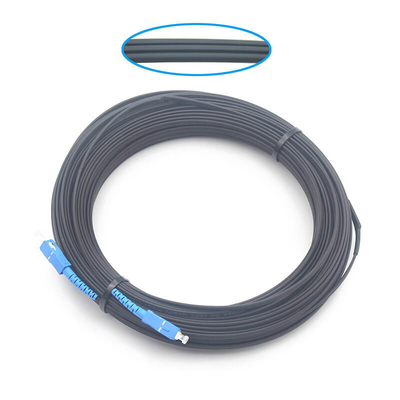 2.0*5.0mm 1FO SC UPC To SC UPC FTTH Flat Drop Patch Cord G675A1 con giacca nera