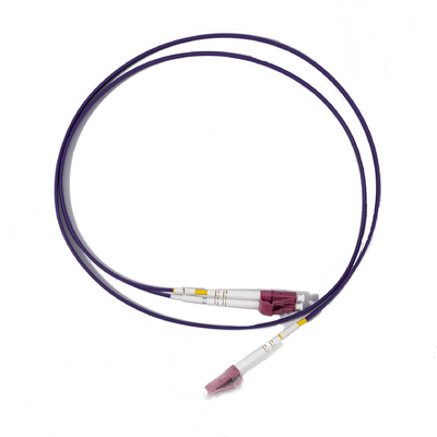 UPC LC viola a LC UPC Duplex Patch Cord Fibra ottica MM, OM4, 3,0 mm