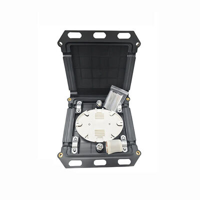 Mini Box di chiusura a splice in fibra ottica di tipo quadrato 2 In 2 Out per 12-24 core con materiale ABS + PC