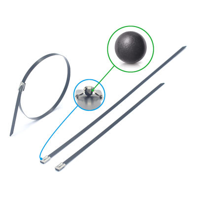 100pcs/bag UV-resistant Polyester Epoxy Nylon 11 Coated Stainless Steel Cable Ties