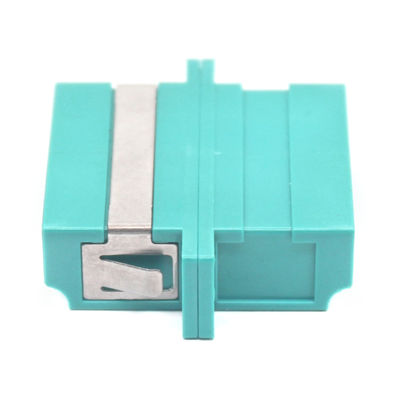 Stable CATV System Lowest LC PC OM3 Multimode Quadruplex Fiber Optic Adapter with Flange