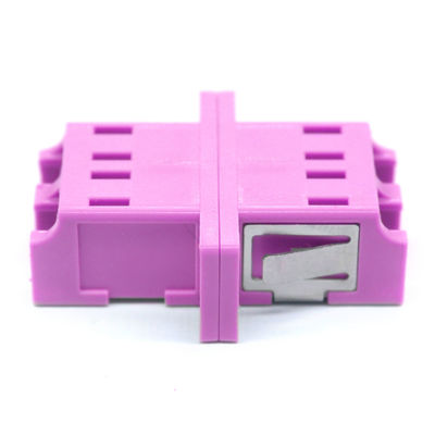 OM4 Apc Fiber Connector Multimode Duplex Adapter Network With Flange