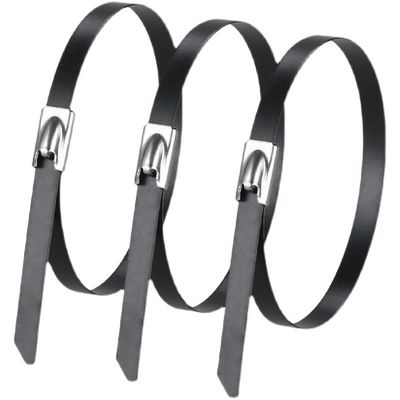 Flexible Self Locking Stainless Steel Zip Tie with PVC Coating and Flameproof Rating