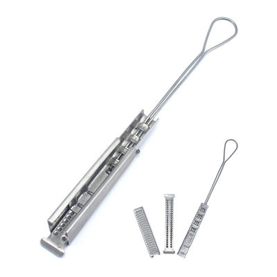 FTTH Large Fiber Drop Wire Clamp Anti Aging Round Single Self Adjustable