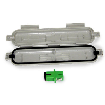 White Black Fiber Optic Drop Cable Splicing Protective Box with Adaptor