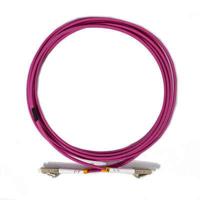 Indoor LC PC Duplex Fiber Optic Multimode Patch Cord 3.0mm
