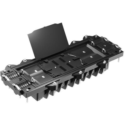 Outdoor Waterproof 24/48 Cores Fiber Optic Splice Closure with 2 In 2 Out Ports and ABS+PC Plastic Construction