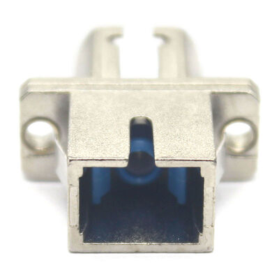 SC UPC to LC UPC Simplex Fiber Optic Adapter in Metal Case with Flange, 0.2dB Insertion Loss, 500 Cycle Durability