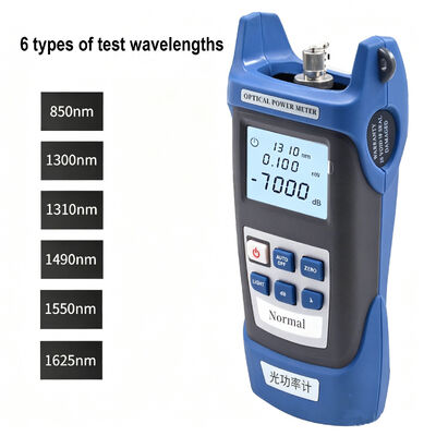 Handheld Fiber Optical Power Meter OPM with 850~1625nm Wavelength Range and SC/FC/ST Connectors for Portable Field Testing