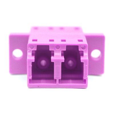 OM4 Apc Fiber Connector Multimode Duplex Adapter Network con flange