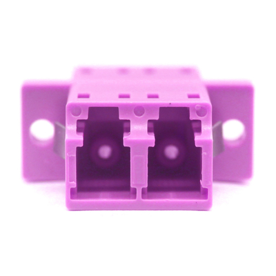 OM4 Apc Fiber Connector Multimode Duplex Adapter Network con flange