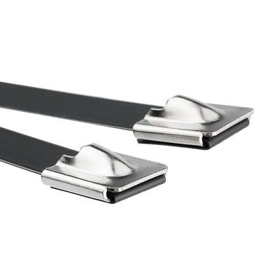 Fabbricazione di fili di legatura auto-bloccanti legami di cavi in metallo rivestiti in spray nero legami di cavi in PVC in acciaio inossidabile