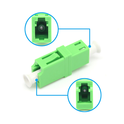 FTTH Single-Mode Simplex Green LC APC Adapter in fibra ottica con prova di carico ≥ 70 N