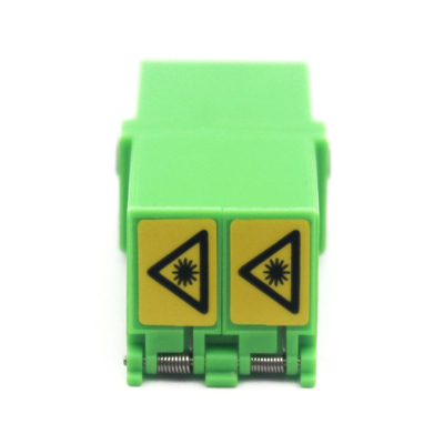 FTTH LC Duplex Fiber Optic Adapter con Flip Automatic Shutter
