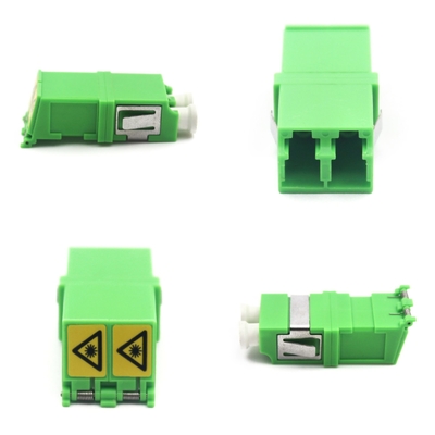 FTTH LC Duplex Fiber Optic Adapter con Flip Automatic Shutter