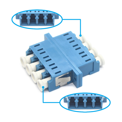 LC/UPC a LC/UPC Quad Single Mode Plastic Fiber Optic Adapter Plate Clip per la rete 4G
