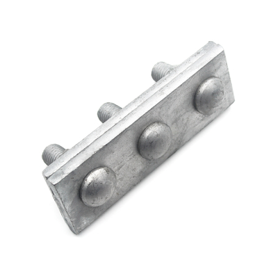 250daN MBL Galvanizzato Acciaio Cavo di linea aerea dritto 3 fori angolare 1/2 "Guy Clamp