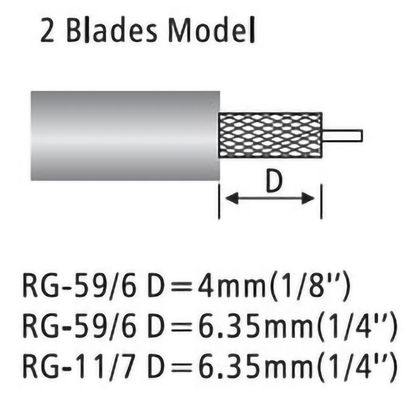 Bule One Piece Construction Two Blades Modello Coax Coaxial Cable Cutter Stripper