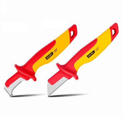 Di' addio al noioso spogliarello con il coltello elettrico multifunzione rosso/giallo
