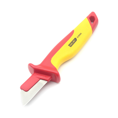 1000V VDE Strumenti isolati Dismontaggio del cavo coltello con supporto OEM e maniglia di plastica
