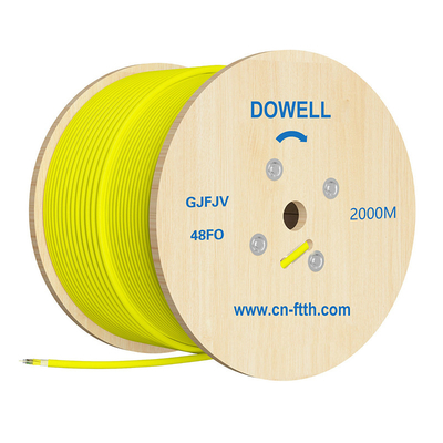 Cable a fibra ottica gialla multiuso stratificato per Lan New York