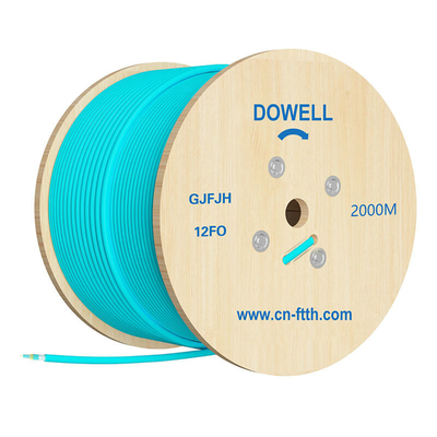 LSZH Sheath Multi-purpose Breakout Fiber Optic Cable per interni 2 Core 12 Core Long Distance GJFJHV