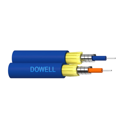Cavo FTTH duplex blindato in fibra ottica ad alta resistenza alla trazione per interni e esterni