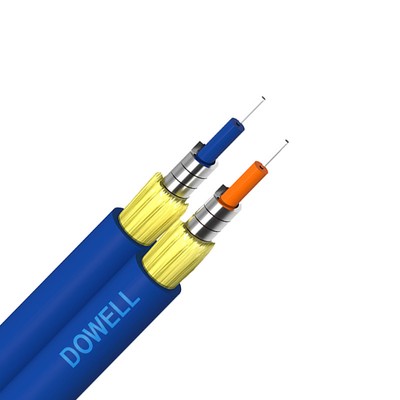 Cavo FTTH duplex blindato in fibra ottica ad alta resistenza alla trazione per interni e esterni