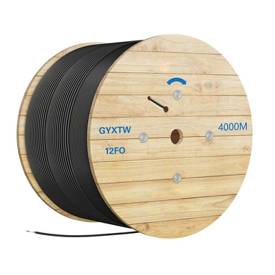 Cavo in fibra ottica di polietilene PE leggero blindato 48 core GYXTW singolo