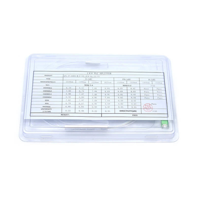 LSZH Fibra ottica 1x4 PLC Splitter 0.9mm Mini Tipo con connettore per rete FTTX e PON