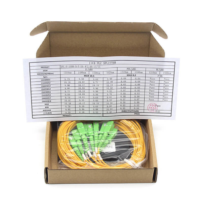 1M 1.5M Pigtails Plc Fiber Splitter 1x16 Splitter ottico FTTH FTTX PON LAN