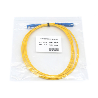 Corde di patch in fibra ottica simplex SC UPC a SC UPC SM PVC interno
