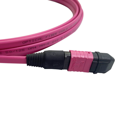 50/125 OM4 MM MPO Patch Cord 24F 3,0 mm PVC Multimode ad alta densità