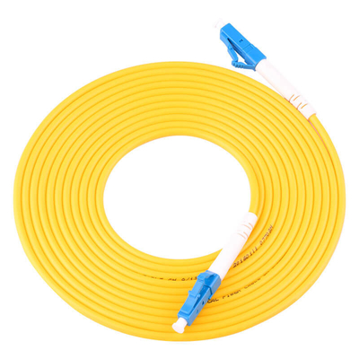 G657A2 LC a LC Cable di patch di fibra ottica simplex con giacca in PVC gialla da 2,0 mm