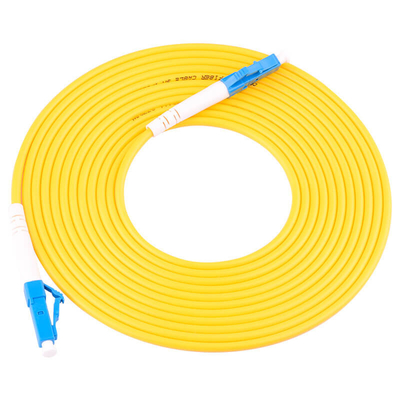 G657A2 LC a LC Cable di patch di fibra ottica simplex con giacca in PVC gialla da 2,0 mm