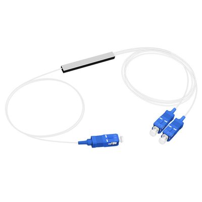 1X2 SC UPC LSZH Fibra ottica PLC Splitter 0.9mm Mini tubo di acciaio