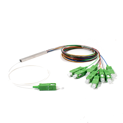 Fibra ottica 1X8 Mini PLC splitter SC APC connettore 0.9mm, 1M