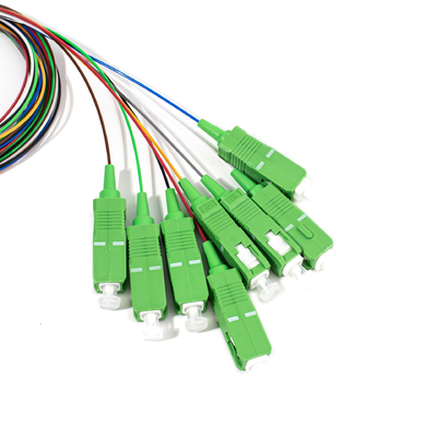 Fibra ottica 1X8 Mini PLC splitter SC APC connettore 0.9mm, 1M