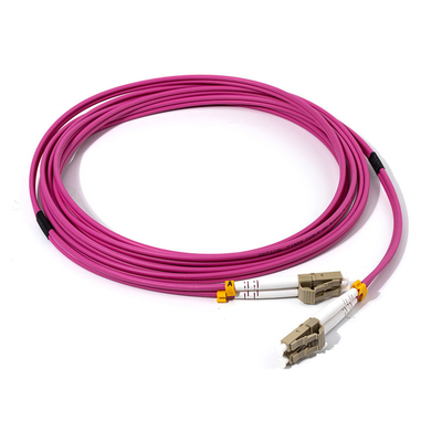 Multimode Duplex LC UPC a LC UPC OM4 Cordone di patch in fibra ottica 3,0 mm