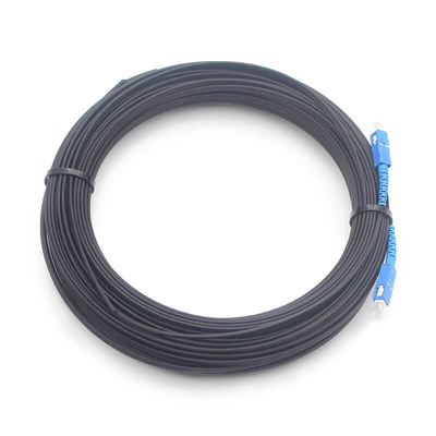 2.0*5.0mm 1FO SC UPC To SC UPC FTTH Flat Drop Patch Cord G675A1 con giacca nera