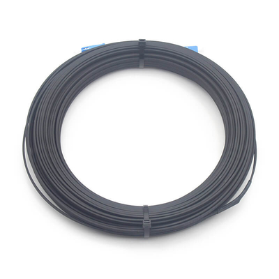 2.0*5.0mm 1FO SC UPC To SC UPC FTTH Flat Drop Patch Cord G675A1 con giacca nera