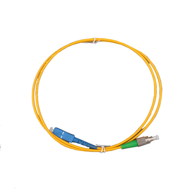 Cavo patch in fibra ottica simplex monomodale LSZH da interno SC UPC a ST UPC 9/125µm