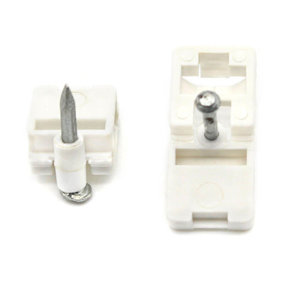 Acciaio Unghie Ftth Plastica Drop Wire Fibre Cable Clip Bianco E Nero Colore