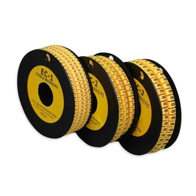 Marcatori di cavi in PVC giallo o nero in 1000 pezzi per rotolo