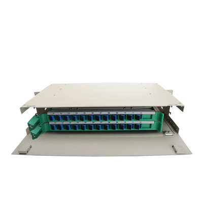 2U 19 pollici 12/24 Core Full Box Fibra ottica di distribuzione Frame Patch Panel ODF