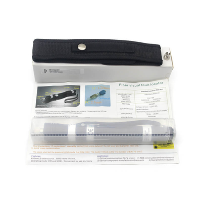 Rete FTTH 650nm VFL Ottica Black Laser Pen Tipo Fibra Ottica Visual Fault Locator