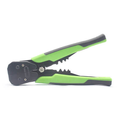 Pinza spelafili automatica in lega di zinco con manico verde, capacità 0,2-6mm2
