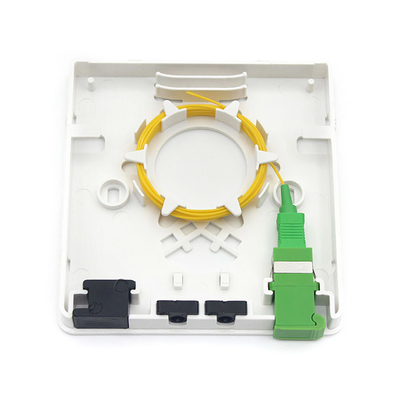 2 porte FTTH Wall Box Outlet ottico interno con adattatori SC Simplex LC Duplex