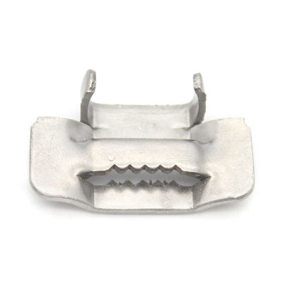 Acciaio inossidabile Larghezza 1/4 pollice * 0,12 mm Spessore 100 Pcs Pacchetto ear-lock Banding Strap Buckle