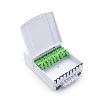 FTTH 8 porte scatola di distribuzione di fibra ottica di plastica